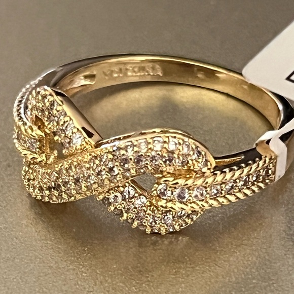 Ladies CZ Bow/Figure Eight Ring Size 9 NEW - Picture 4 of 8